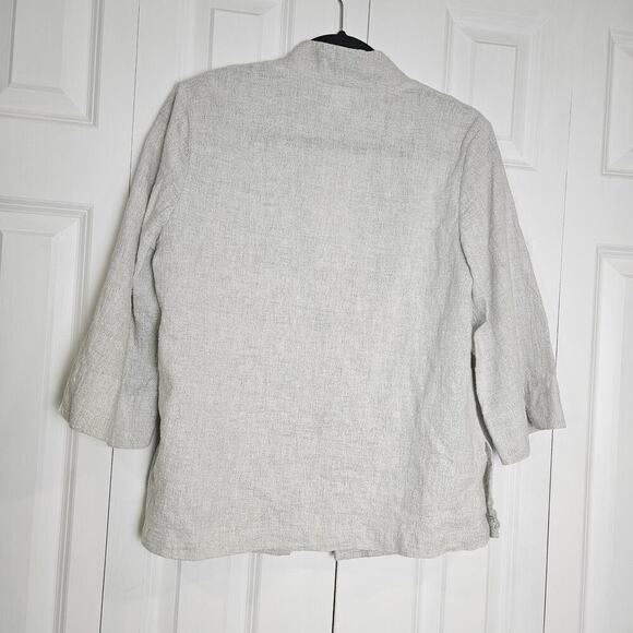 Soft Surroundings Jacket Linen Cotton Blend Beige Nature Spirit Blazer Size M - Picture 2 of 12